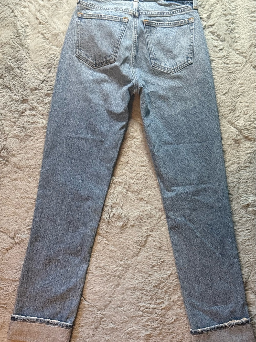 Abercrombie & Fitch Blue 90’s Straight Leg mid rise cuffed jeans. - Picture 2 of 3